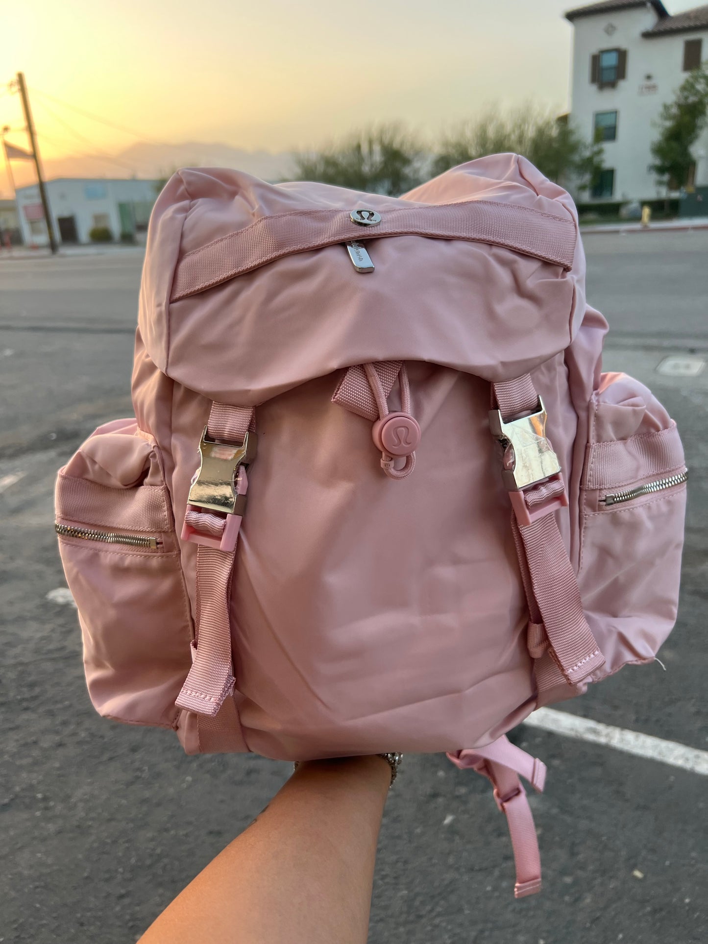 Lulu pink backpack