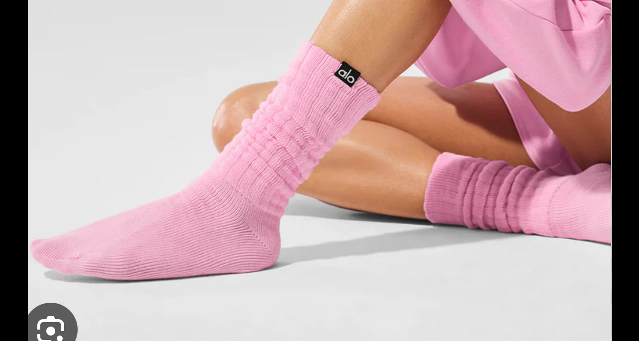 Pink alo socks long