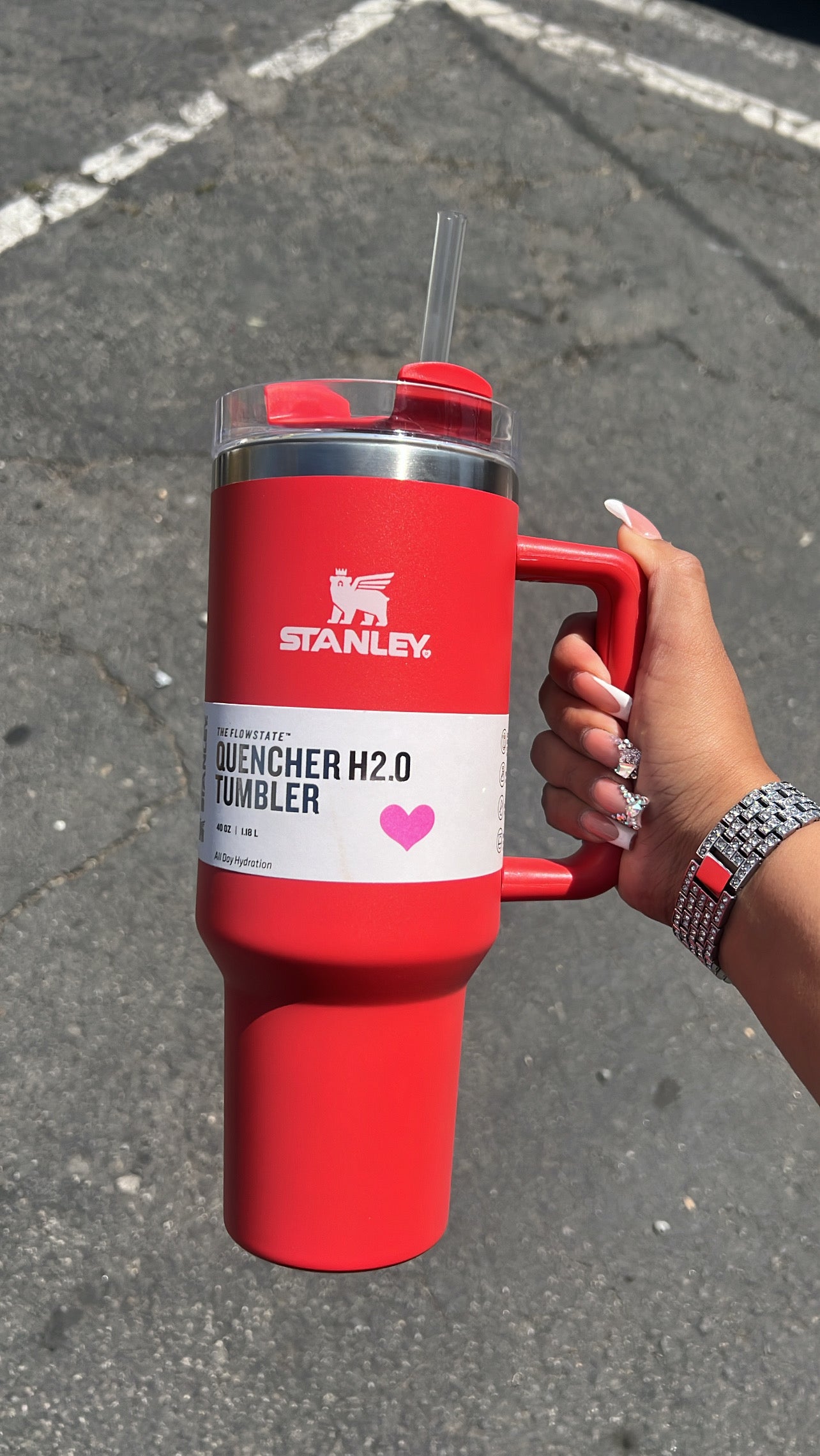 40oz red tumbler