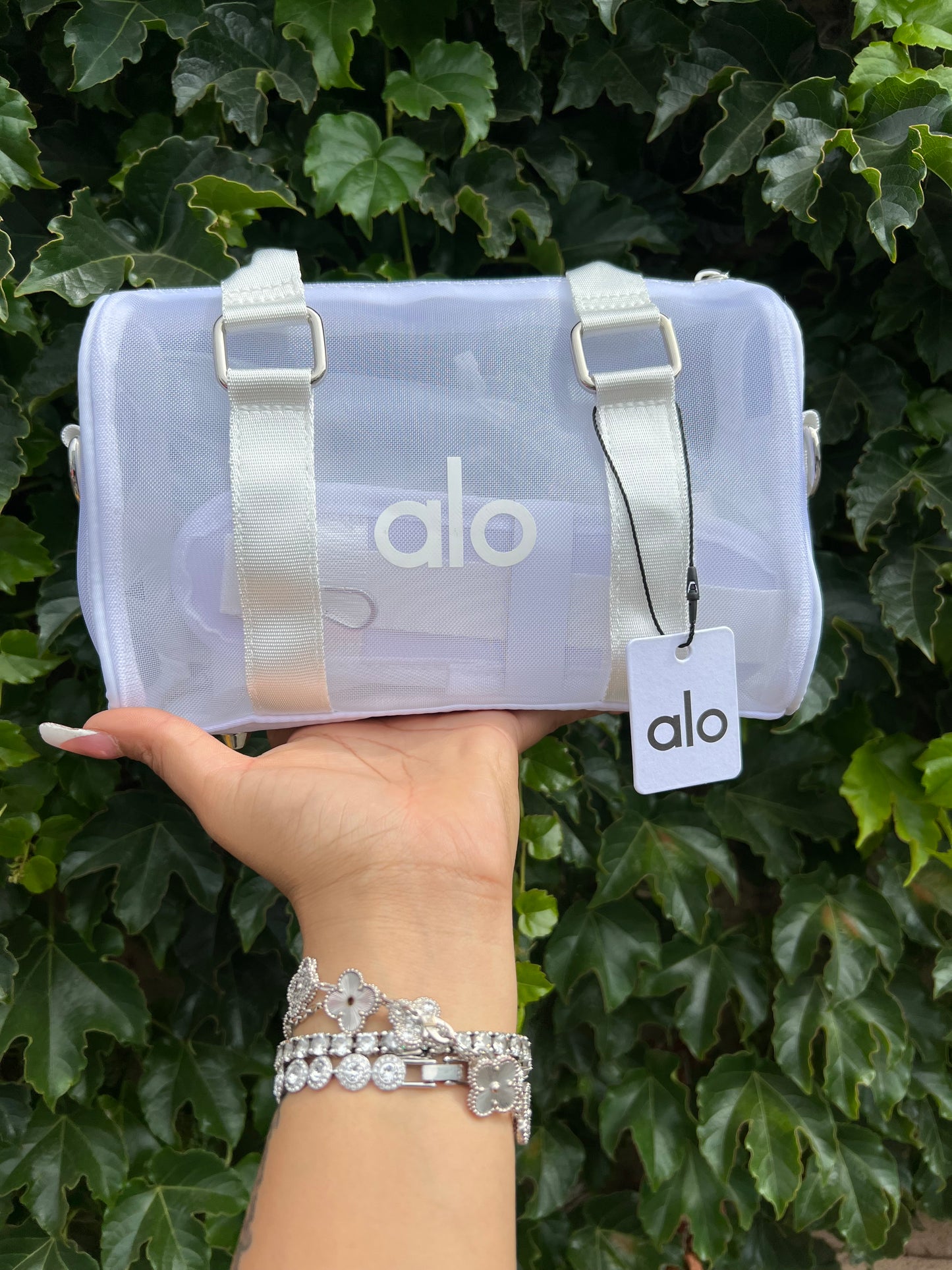 Alo white mini duffle