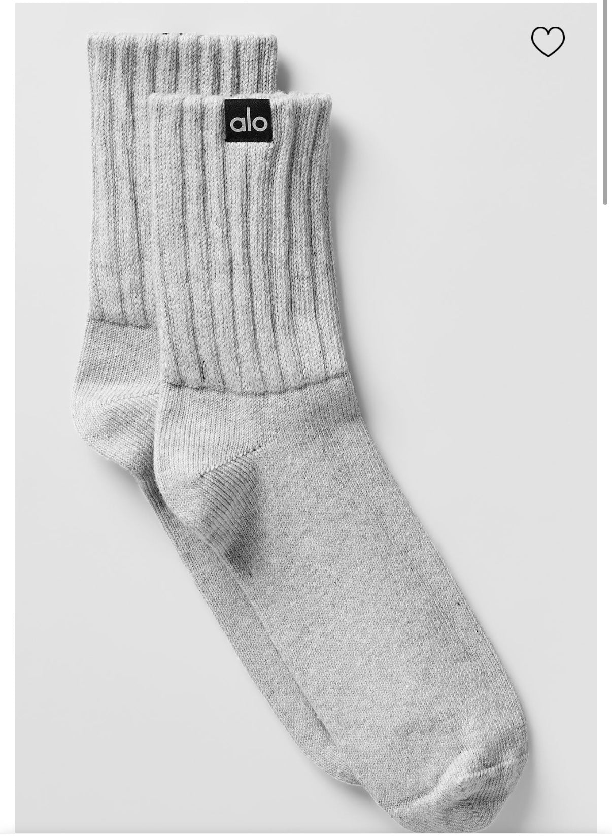 Short grey alo socks
