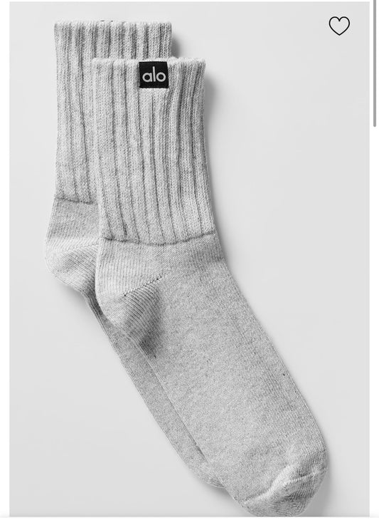 Short grey alo socks