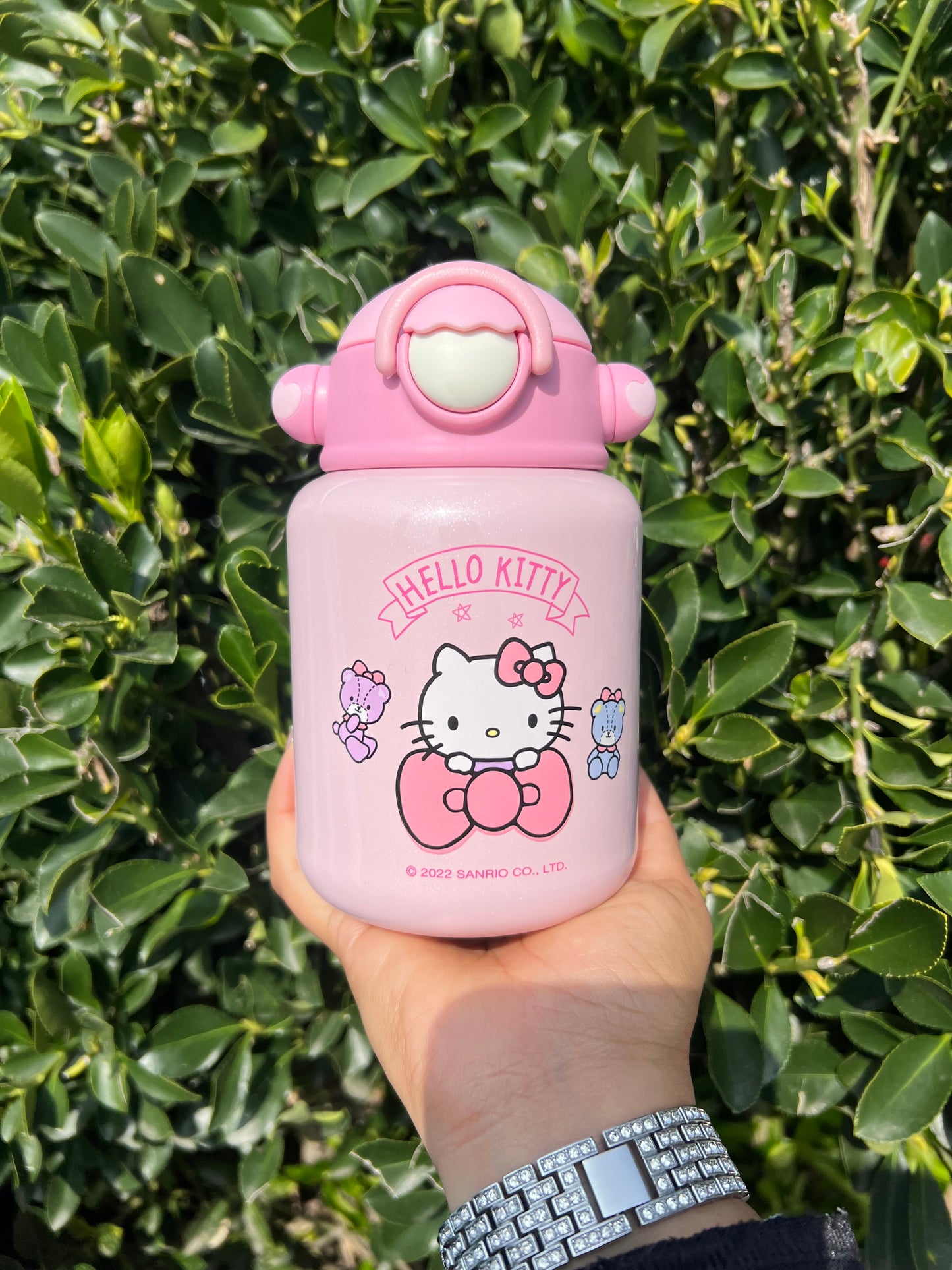 Hello kitty teddy bear w cup