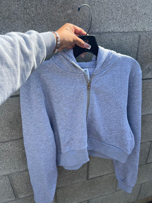Grey alo crop sweater