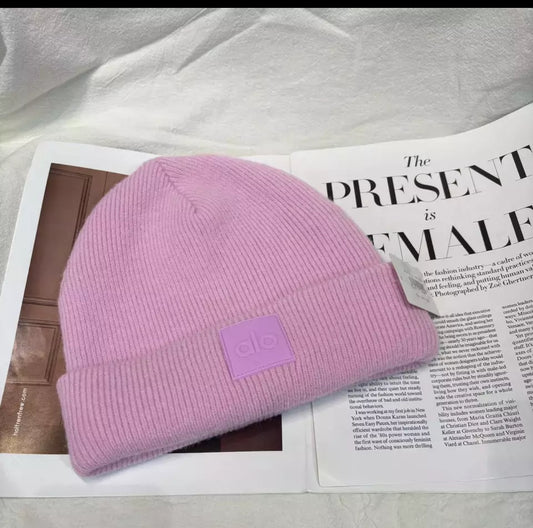 Pink alo beanie