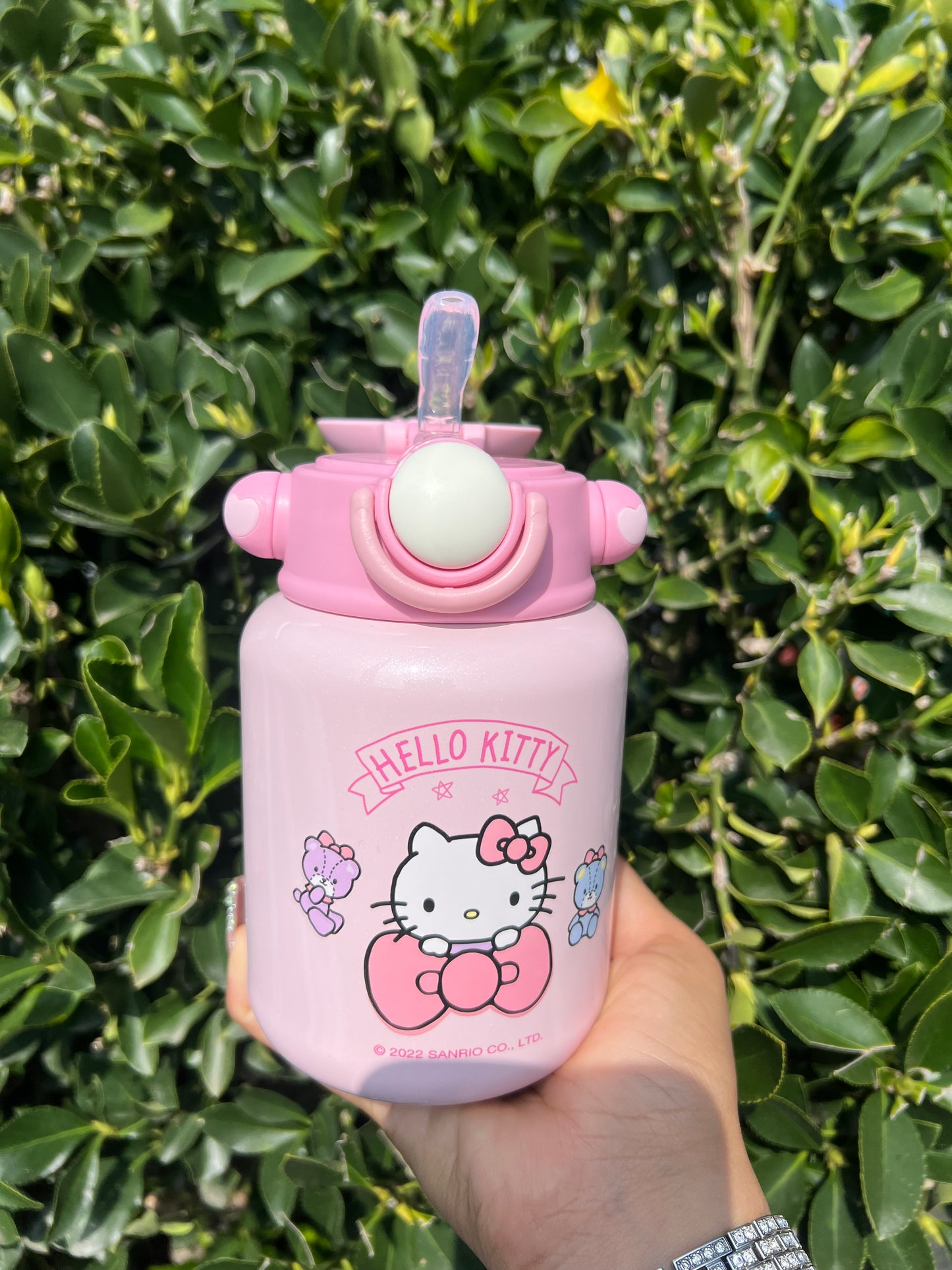 Hello kitty teddy bear w cup