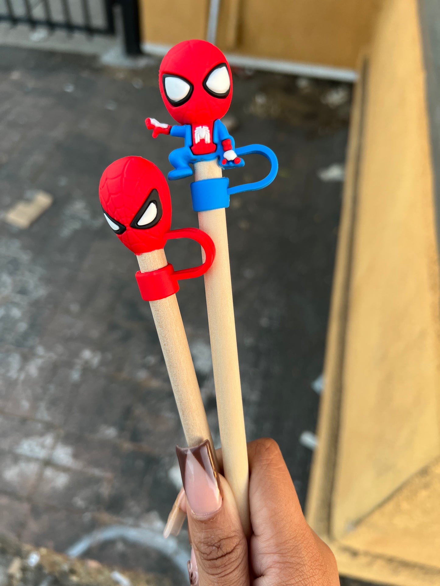 Spider-Man straw topper