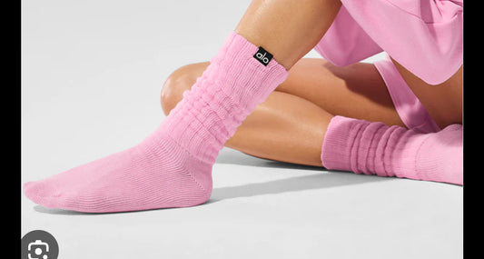 Pink alo socks long