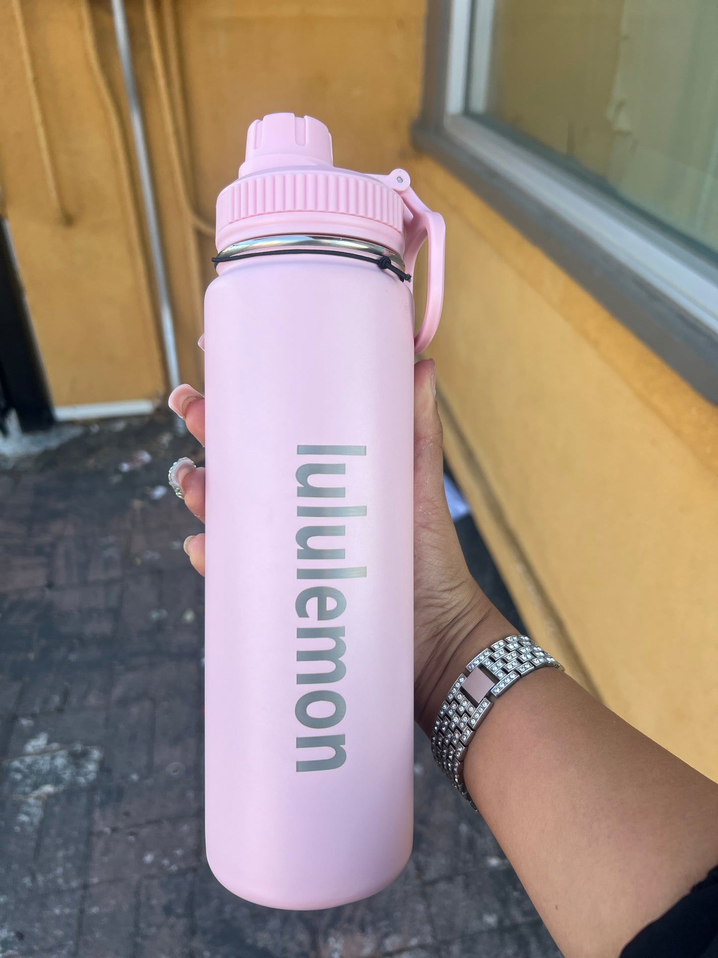 Pink lulu tumbler