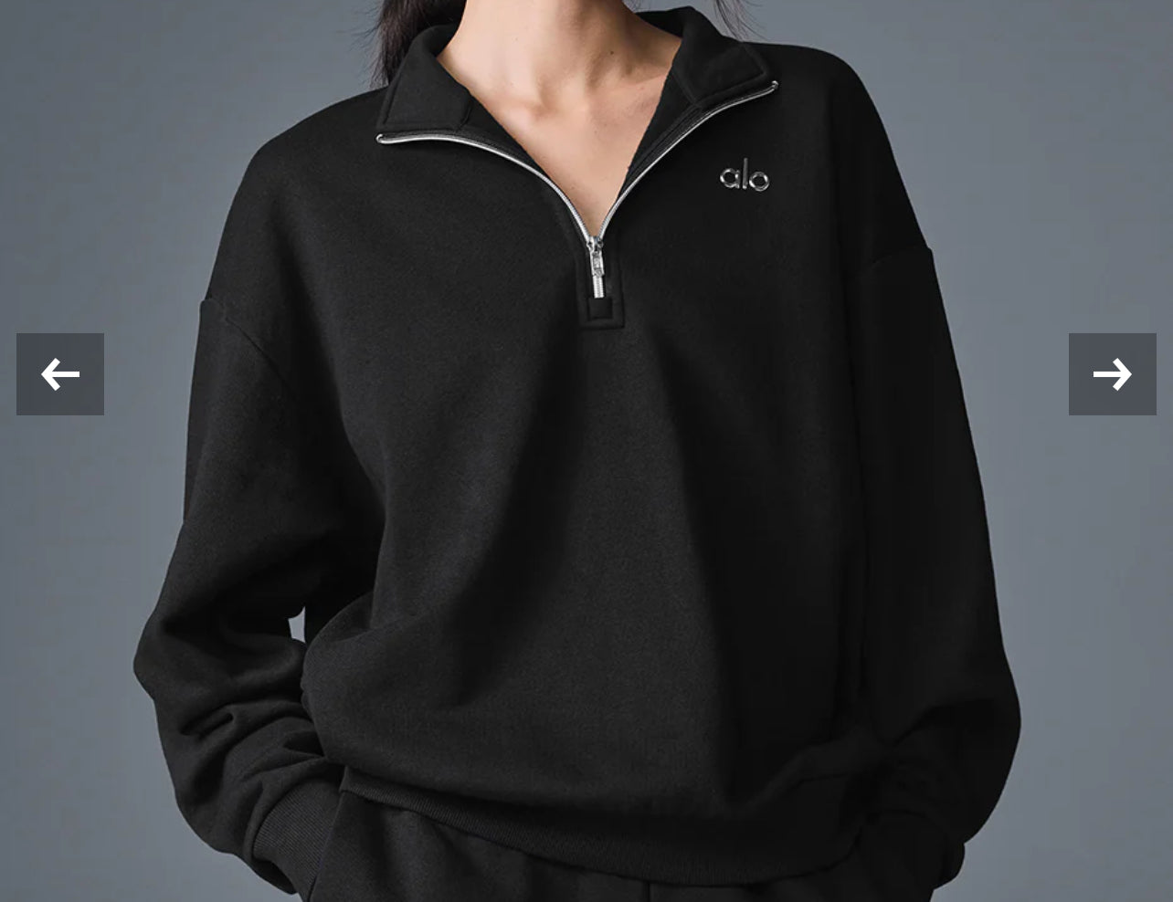 Half quarter zip sweater black L