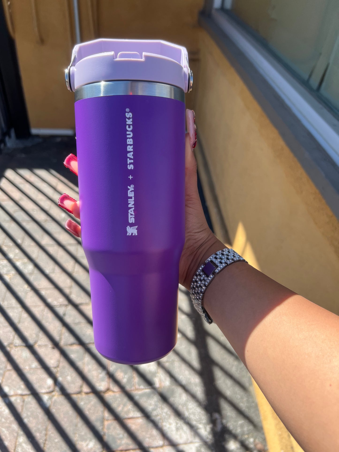 30oz Stanley flip straw purple