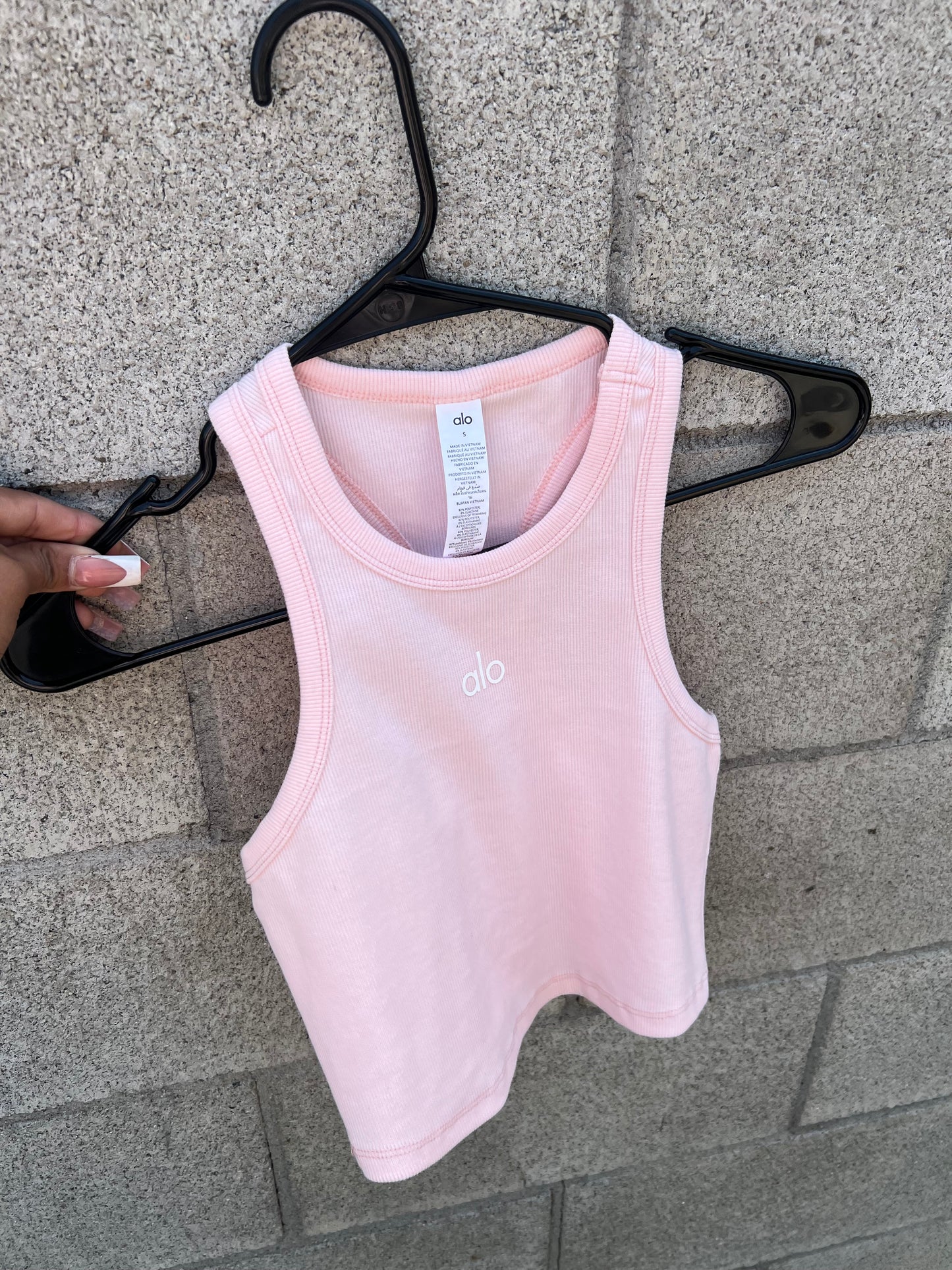 Alo pink crop top