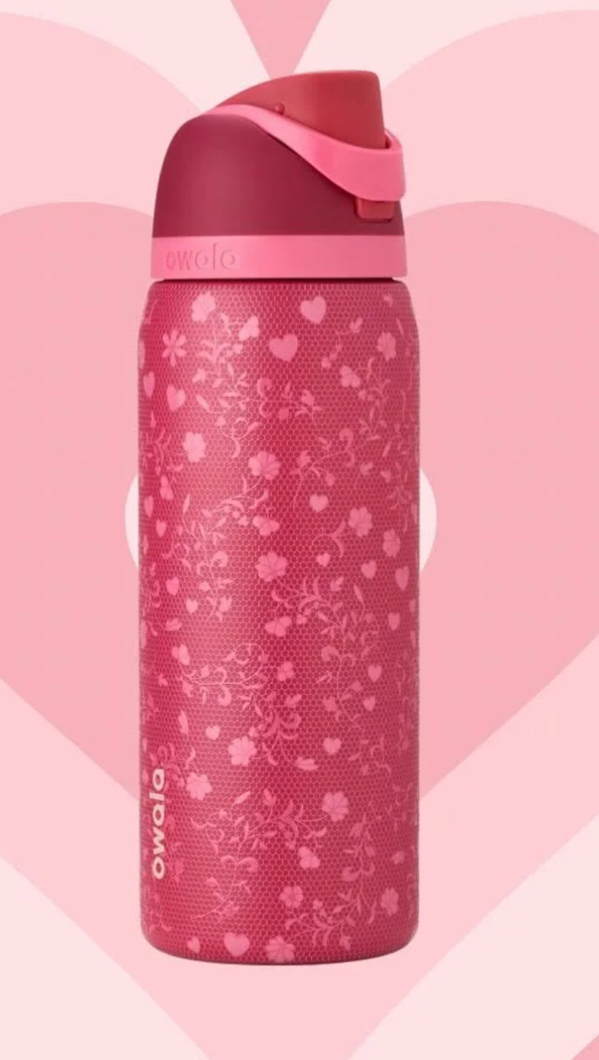 Owala hot pink flower